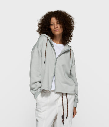 statement zip hoodie | clean blue