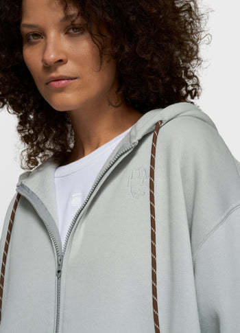 statement zip hoodie | clean blue