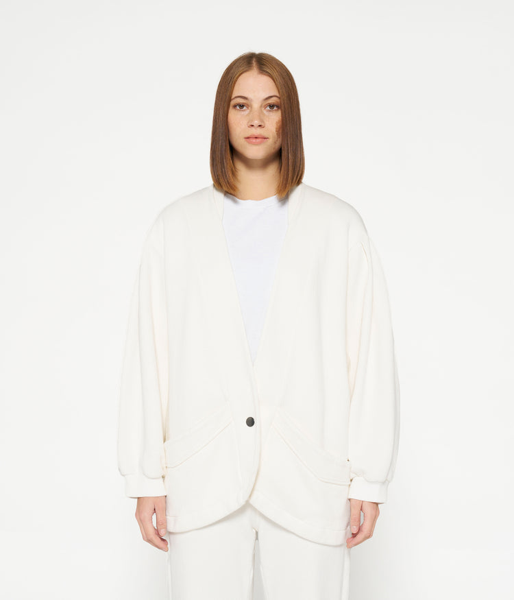 fleece icon jacket | ecru