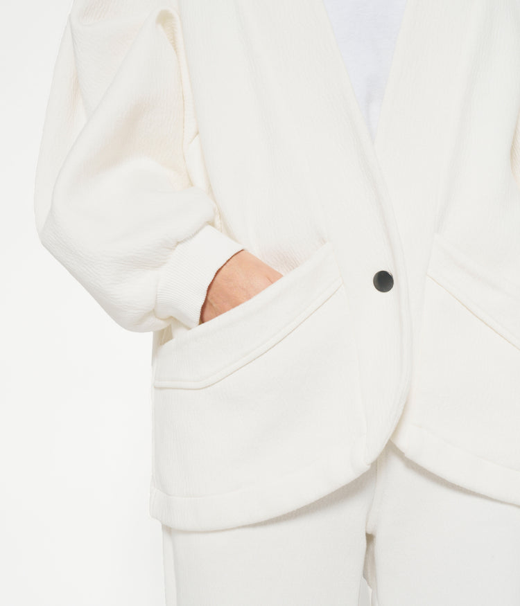 fleece icon jacket | ecru