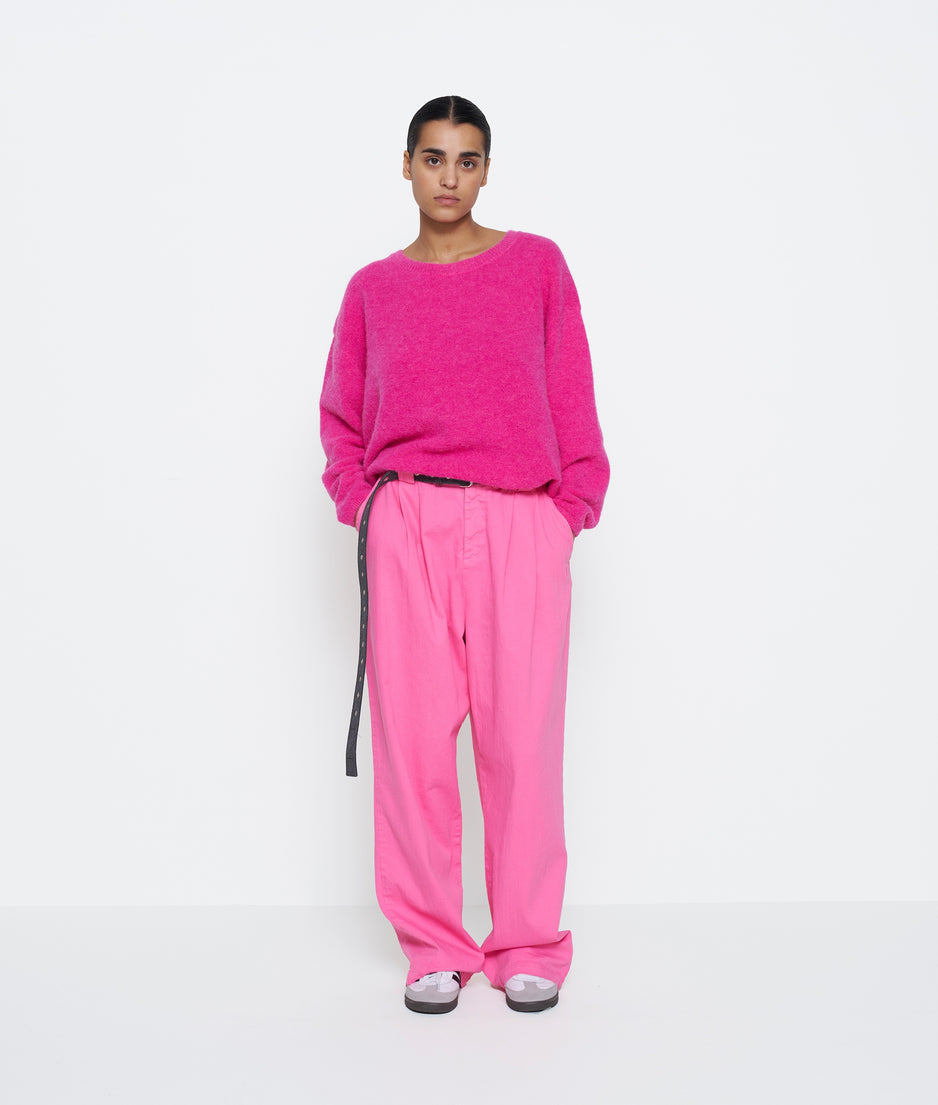 sweater soft knit | bright pink