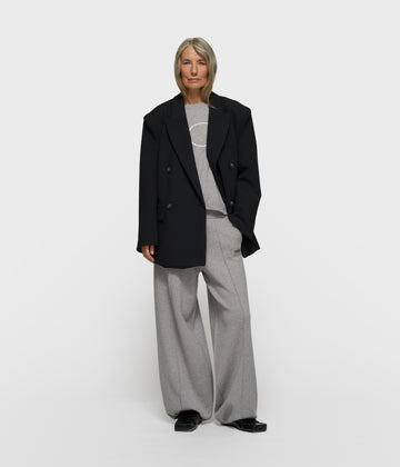 western knit pants | grey melee