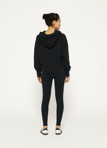 cropped hoodie | black