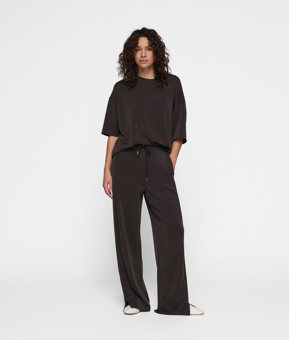 soft scuba pants | chocolate