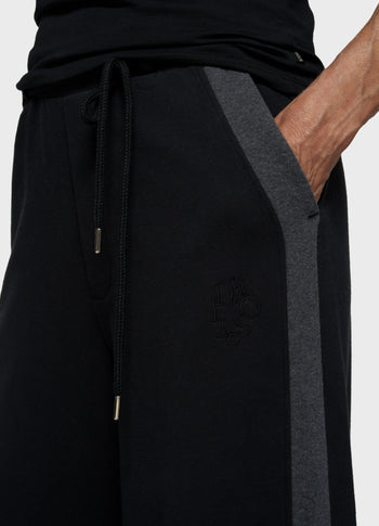 super wide leg jogger | black