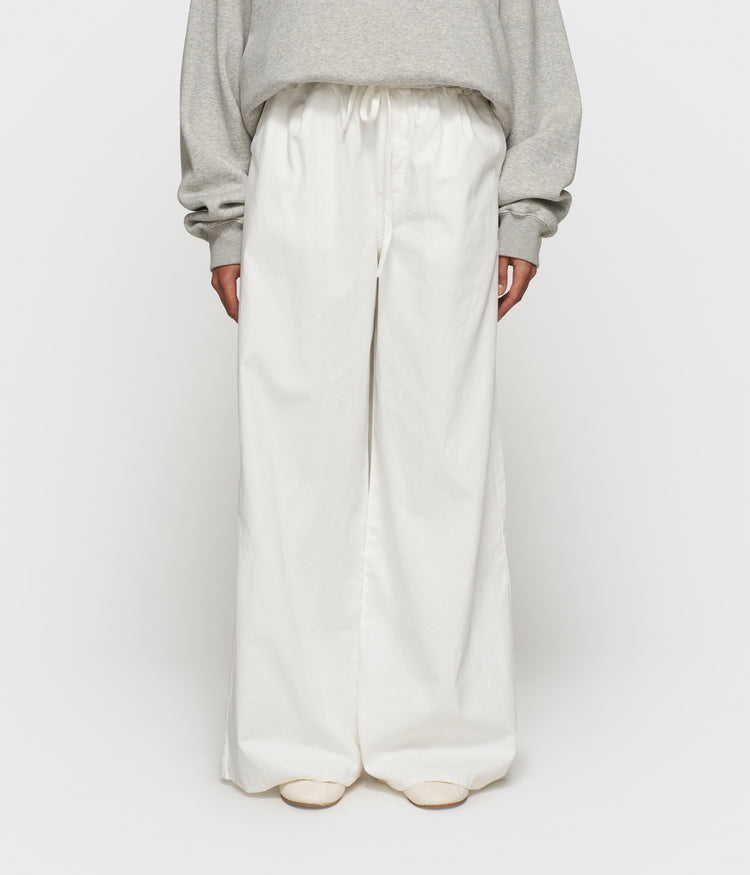THE WIDE LEG PANTS | ecru