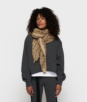 scarf monogram | earth