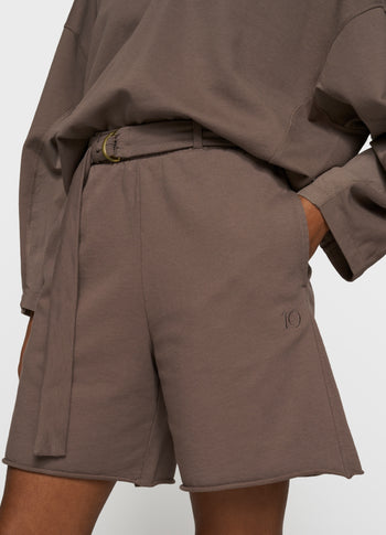 sweater v-neck fleece | moonrock