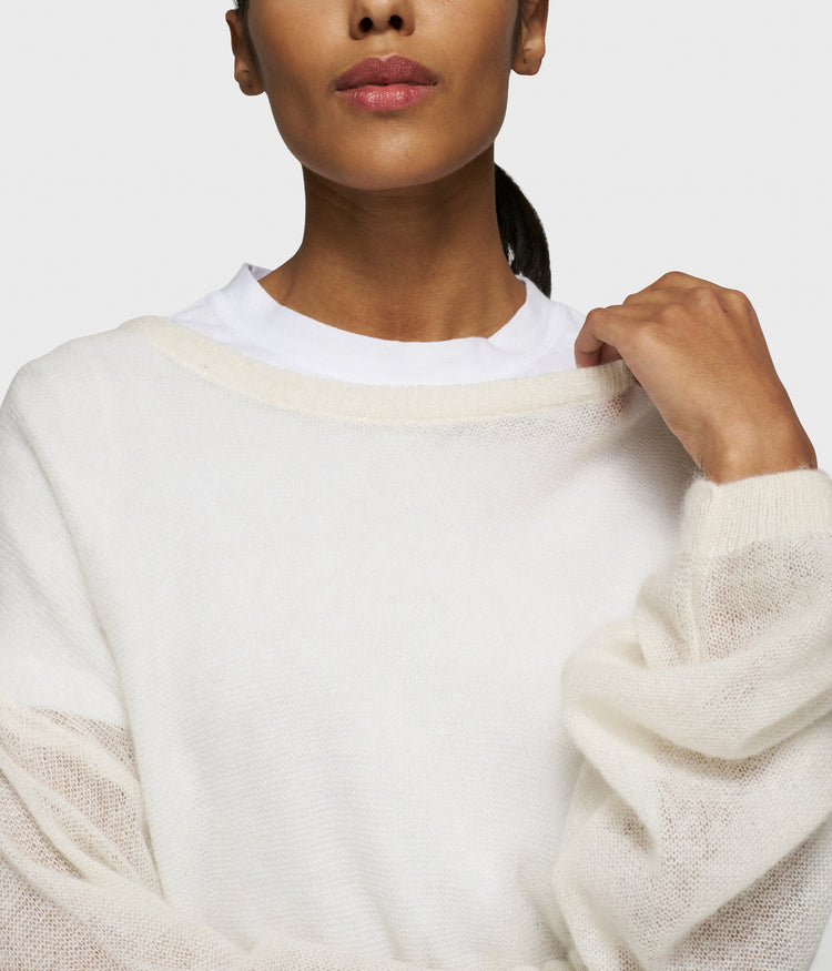 THE KNIT SWEATER | ecru