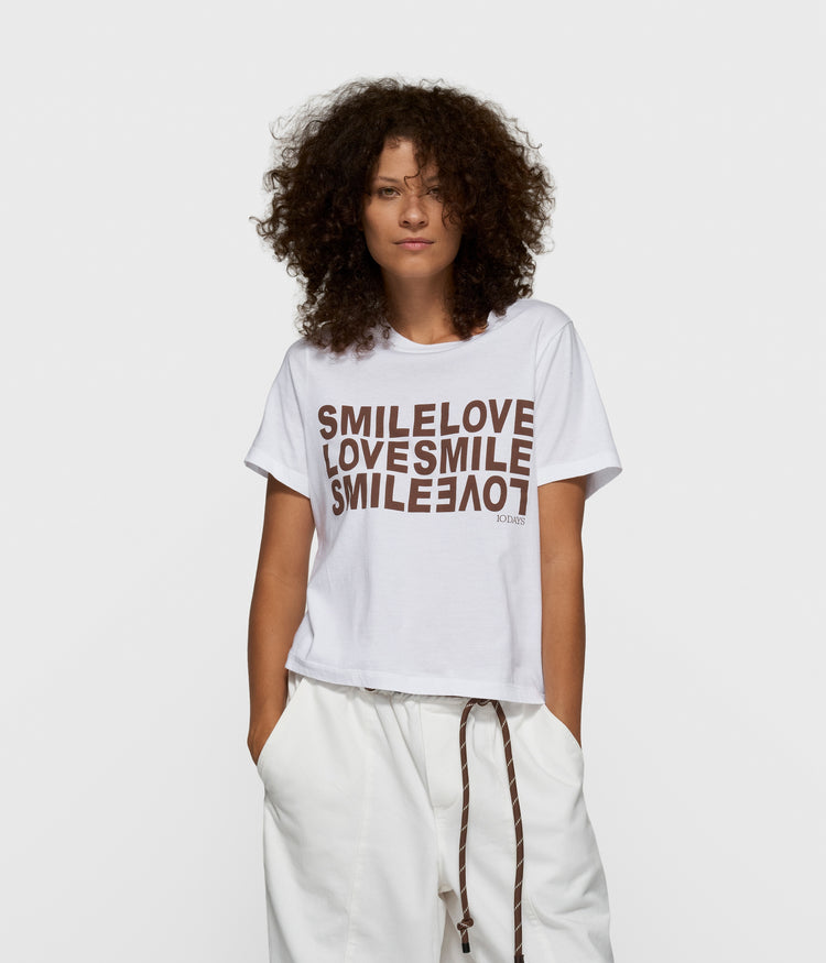 petit smile love tee | white