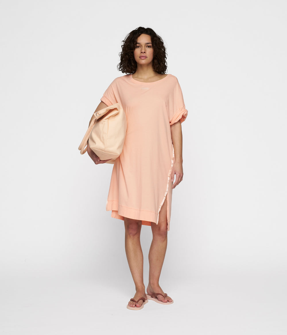 tee dress | peach