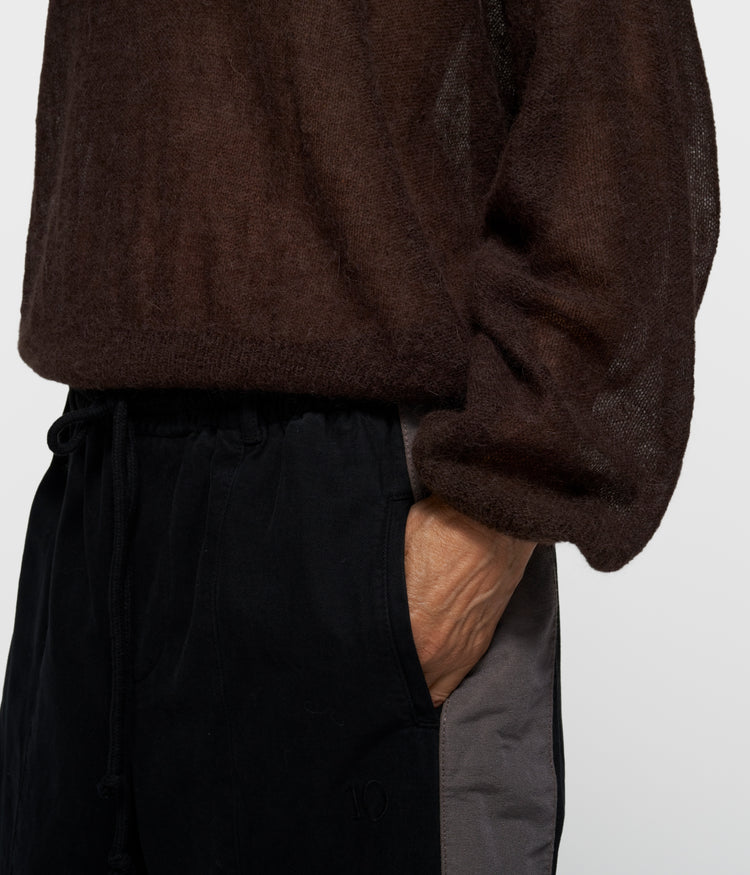 thin knit sweater | deep wine