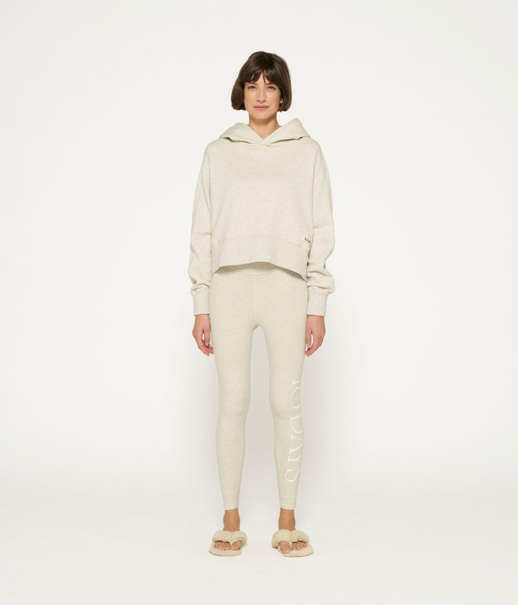 jersey yoga leggings | soft white melee