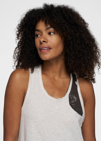 tanktop dress flower | soft white melee