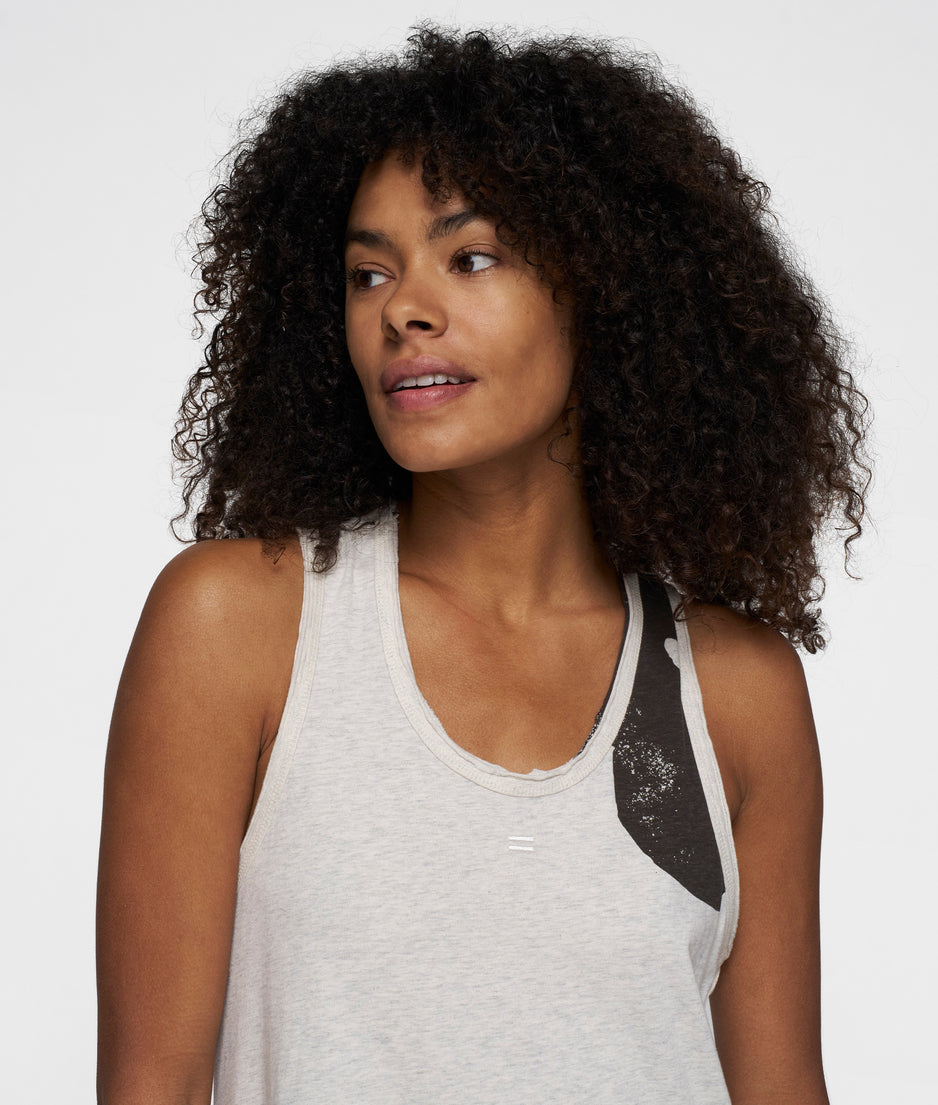tanktop dress flower | soft white melee
