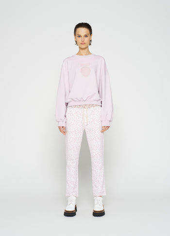 cropped sweater medal | pale lilac