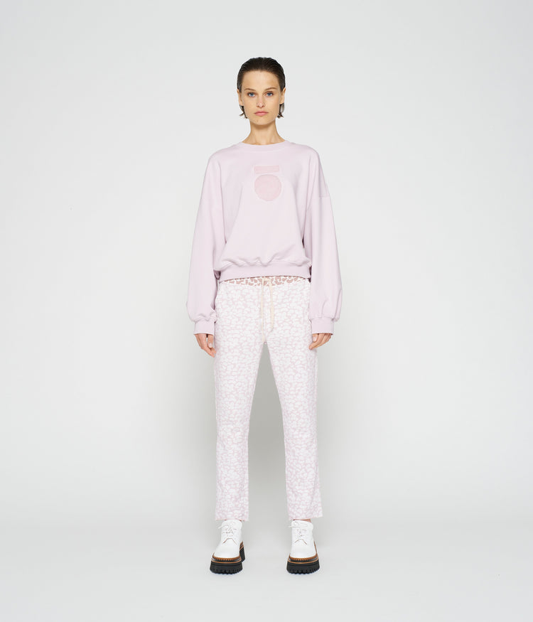 cropped sweater medal | pale lilac