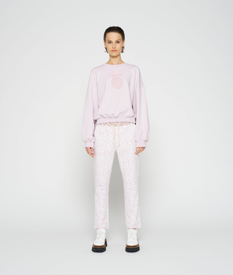 cropped sweater medal | pale lilac