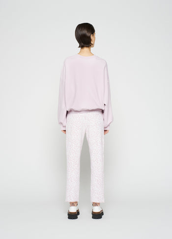 cropped sweater medal | pale lilac