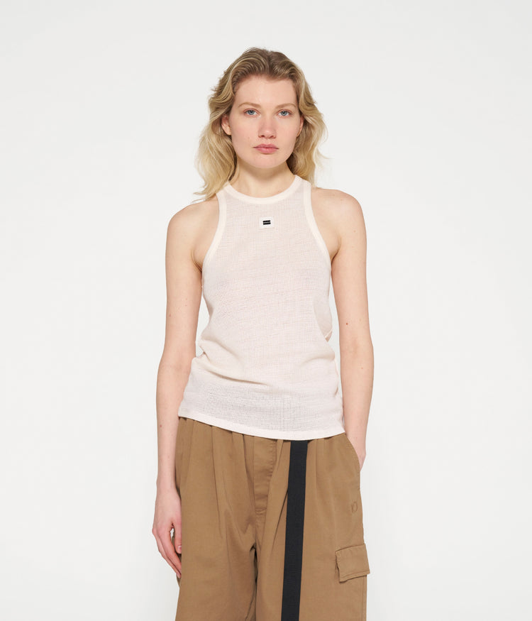 tank top mesh | ecru