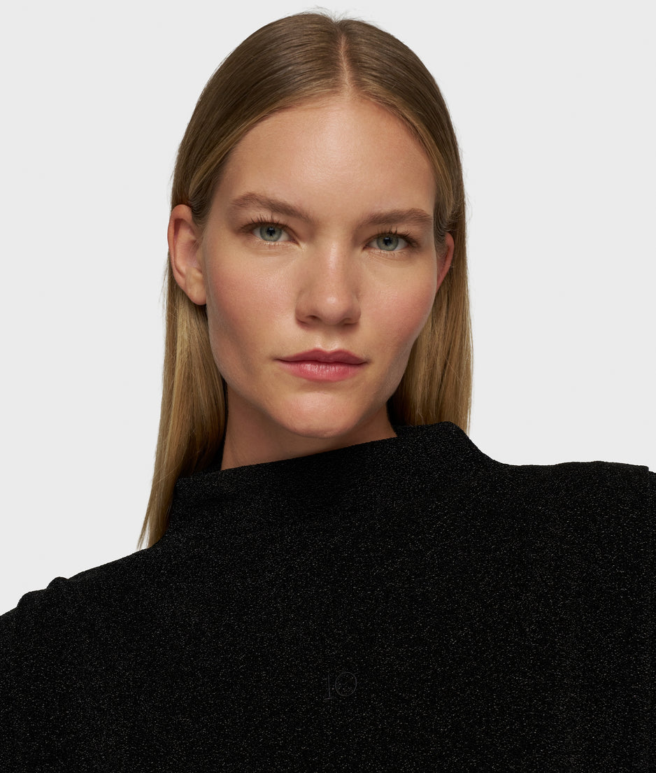 statement top sparkle | black