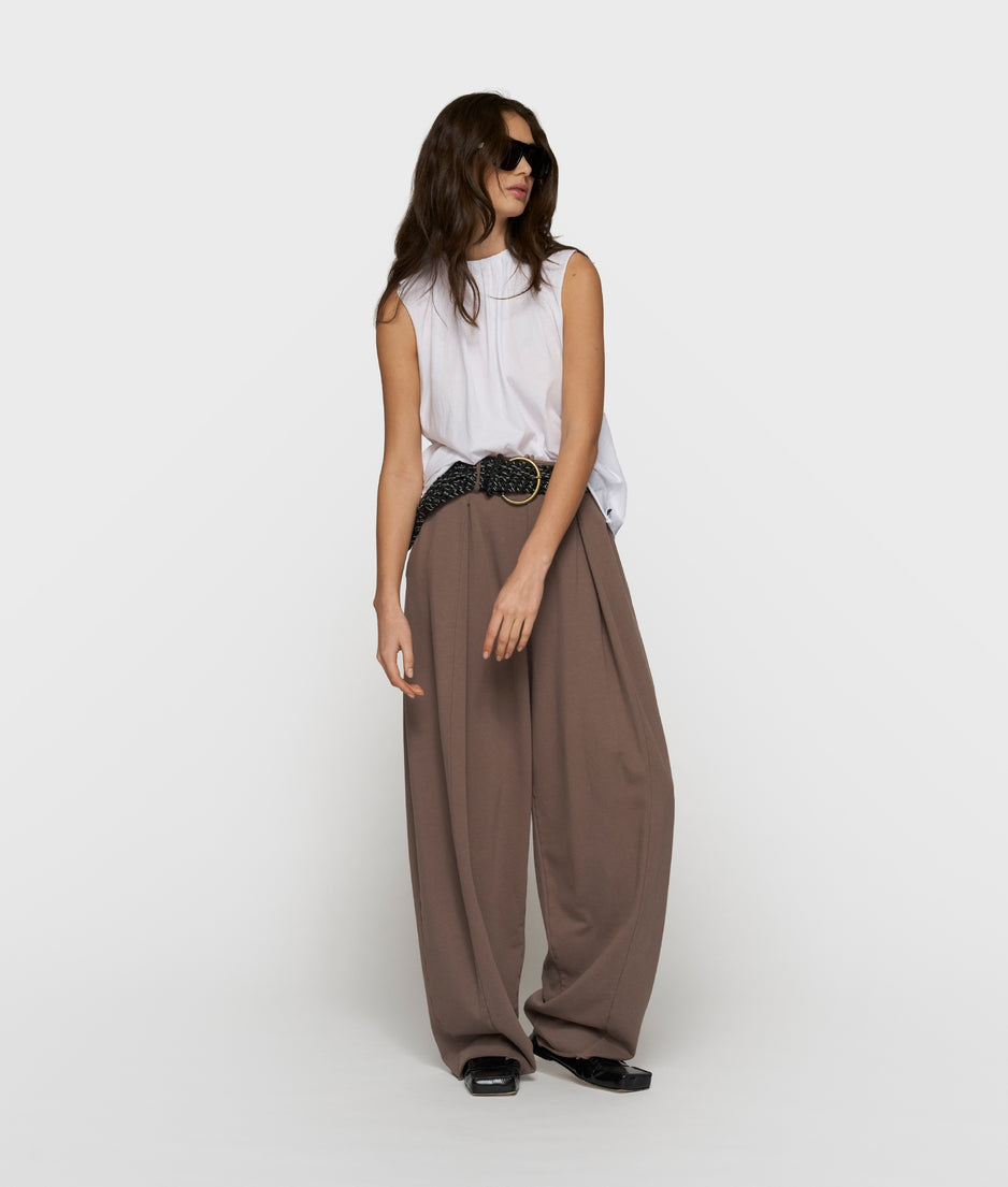 pleated top jersey | white