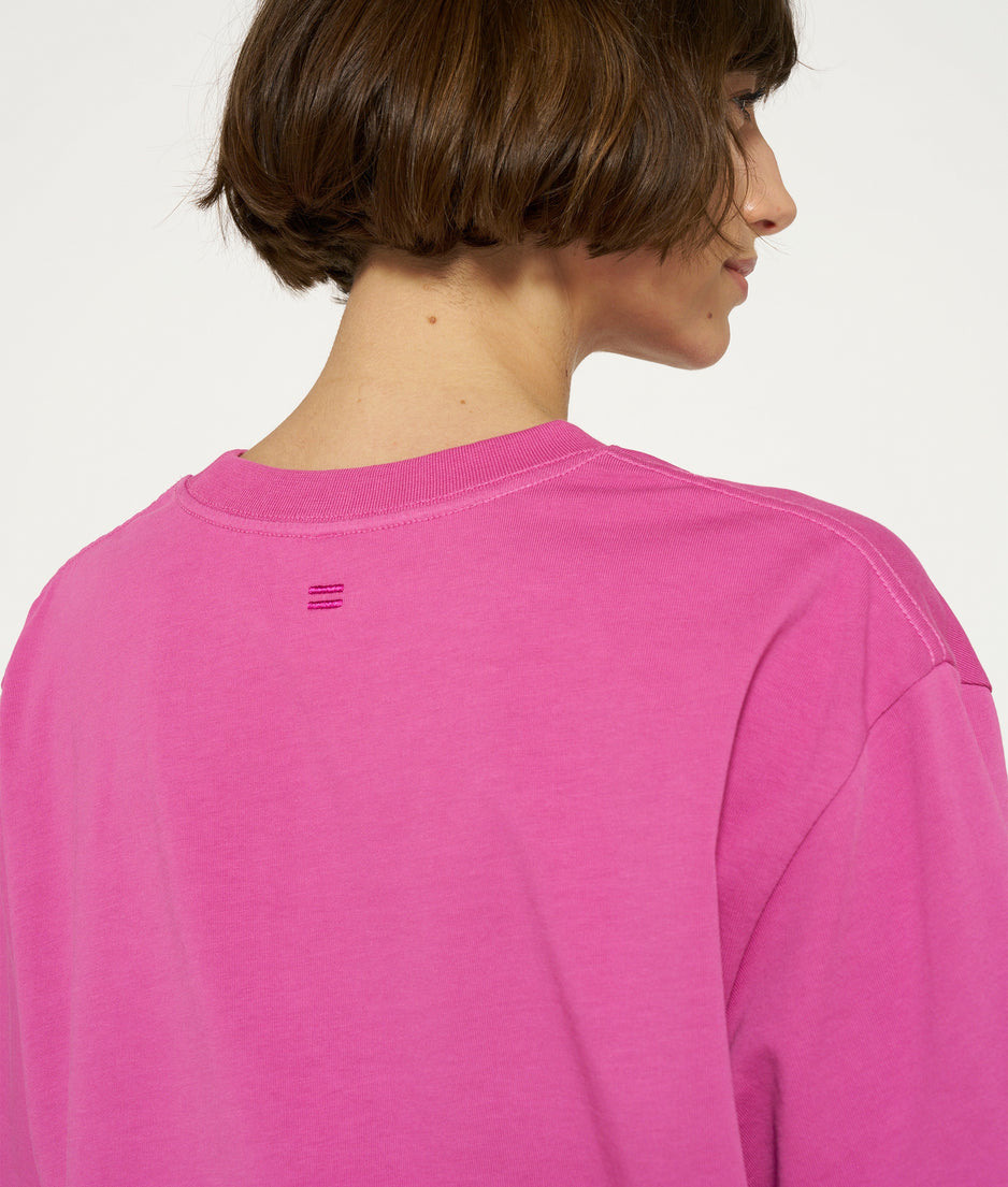 crew neck tee | heather mauve