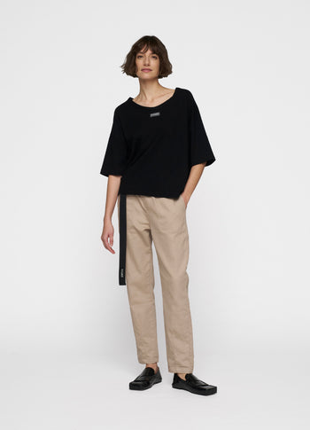 belted pants jog denim | rope