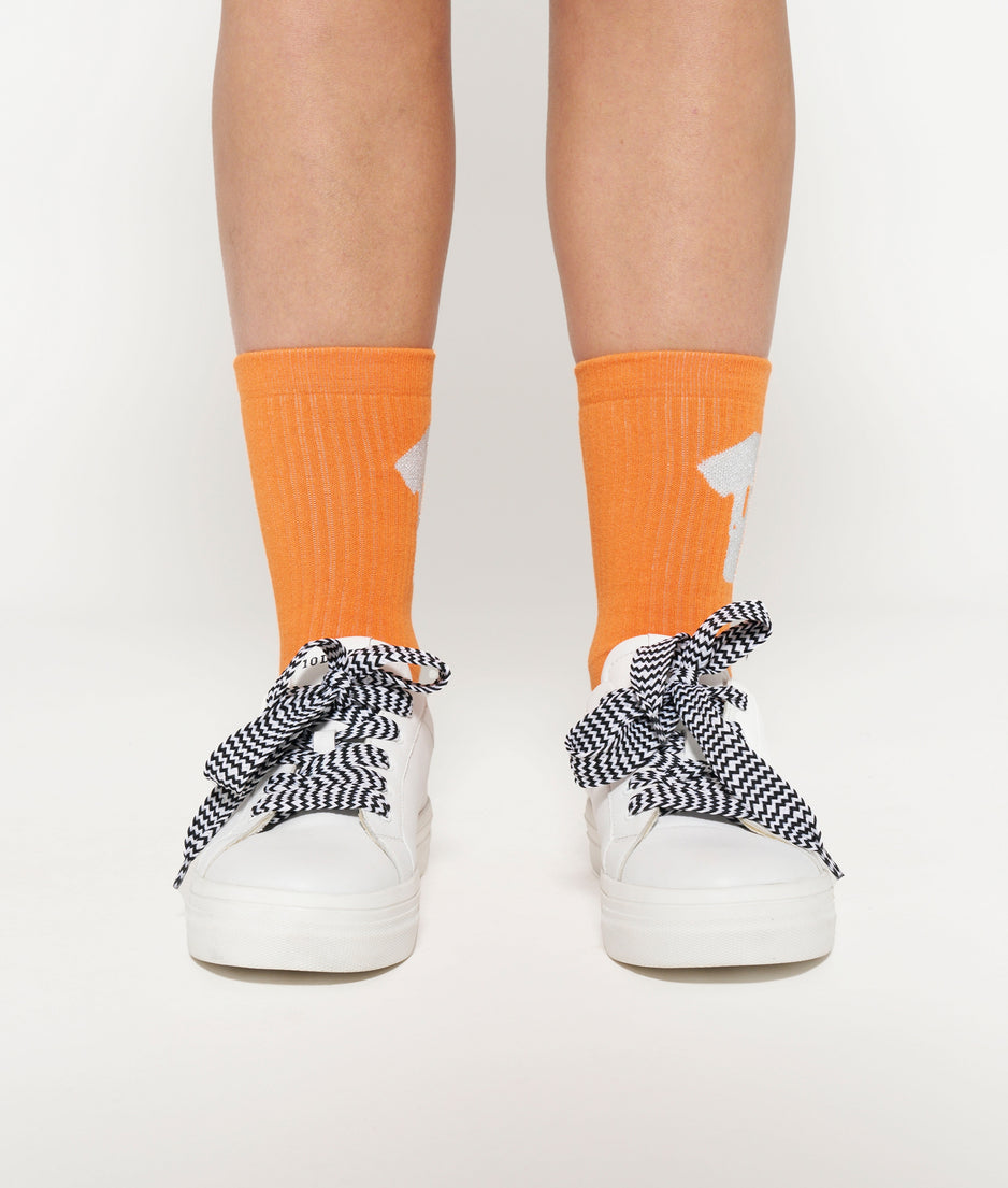 socks long 10 | orange melon