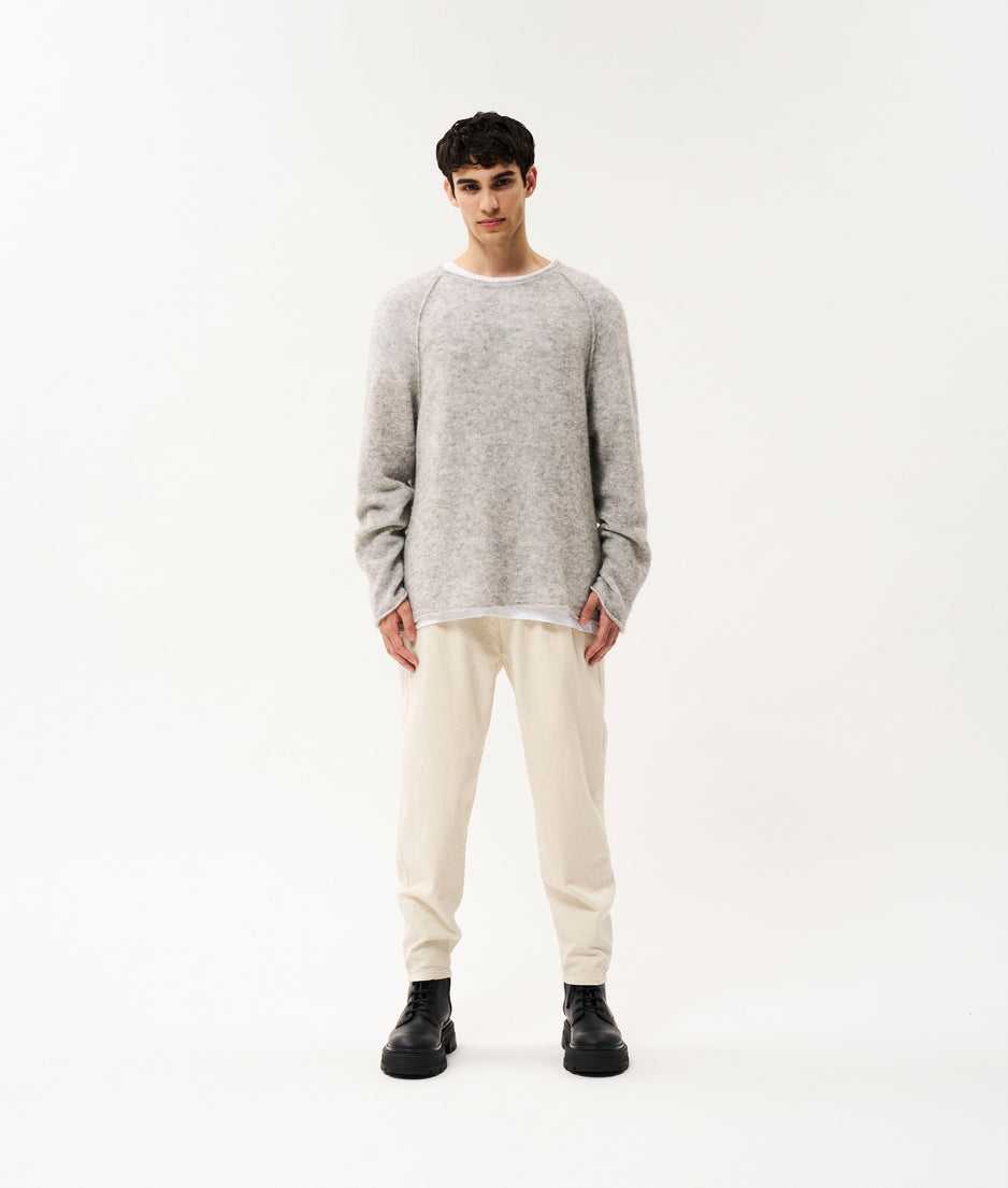 Jace knit sweater | light grey melee
