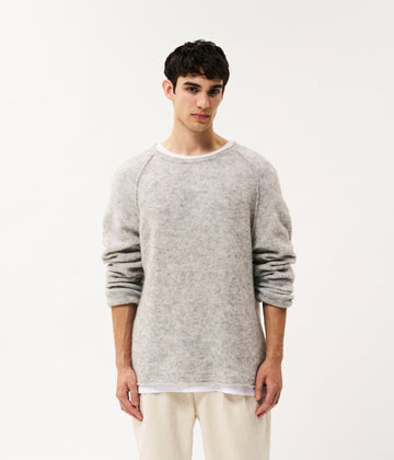 Jace knit sweater | light grey melee