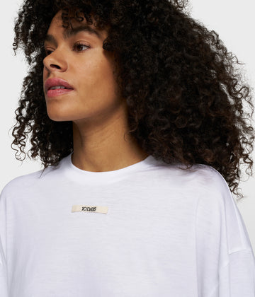 oversized tee jersey | optic white