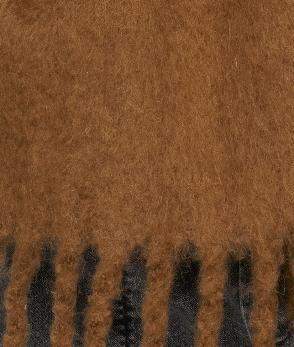 thick brushed scarf | suede