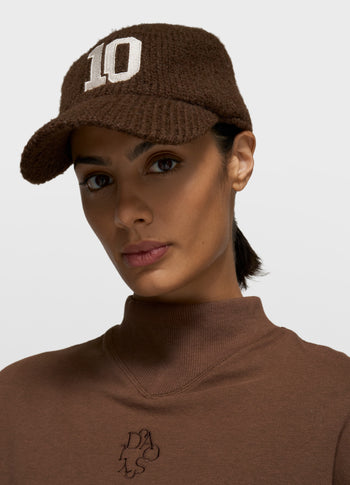 knit baseball cap | dark truffle
