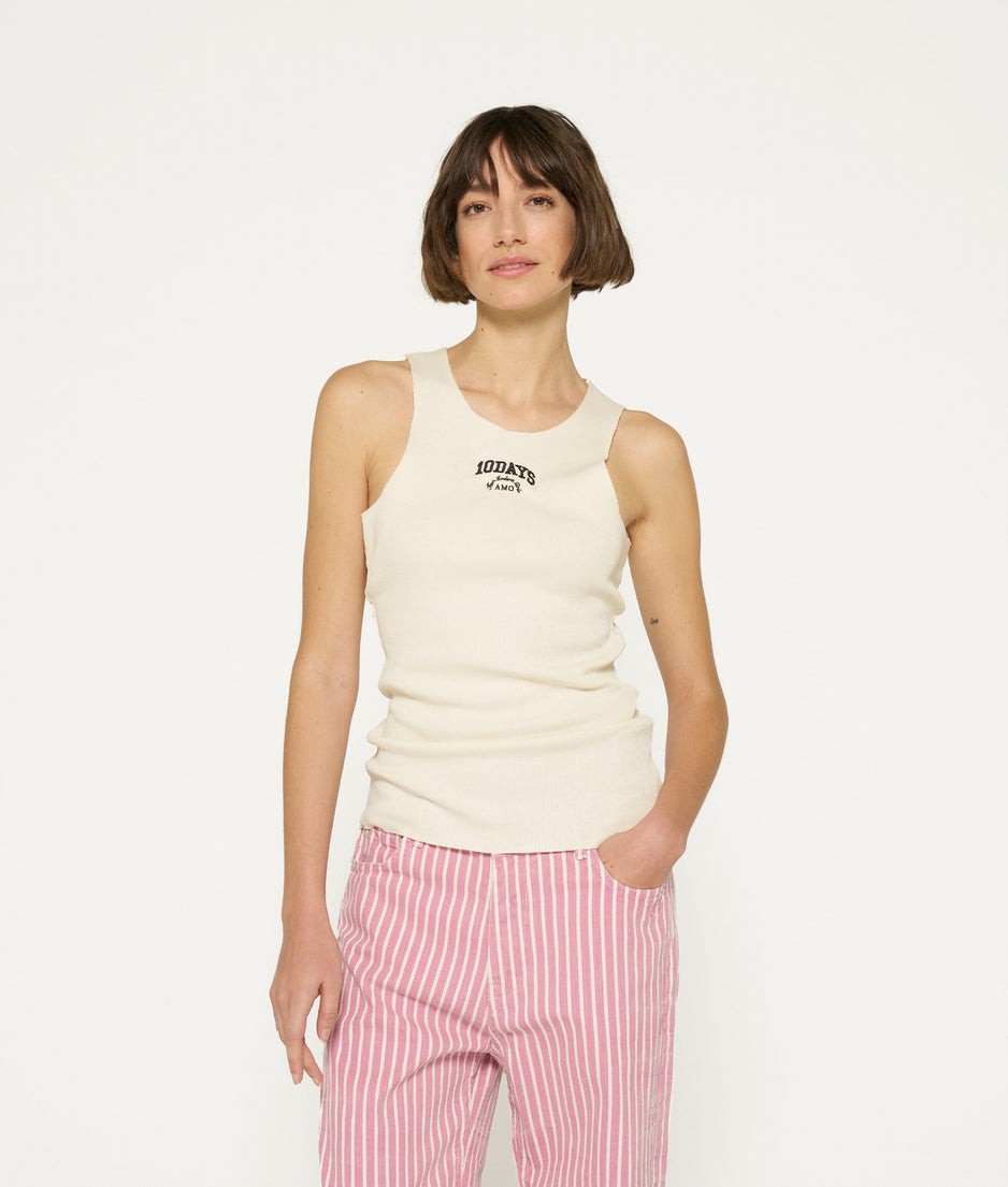 tanktop rib | warm white
