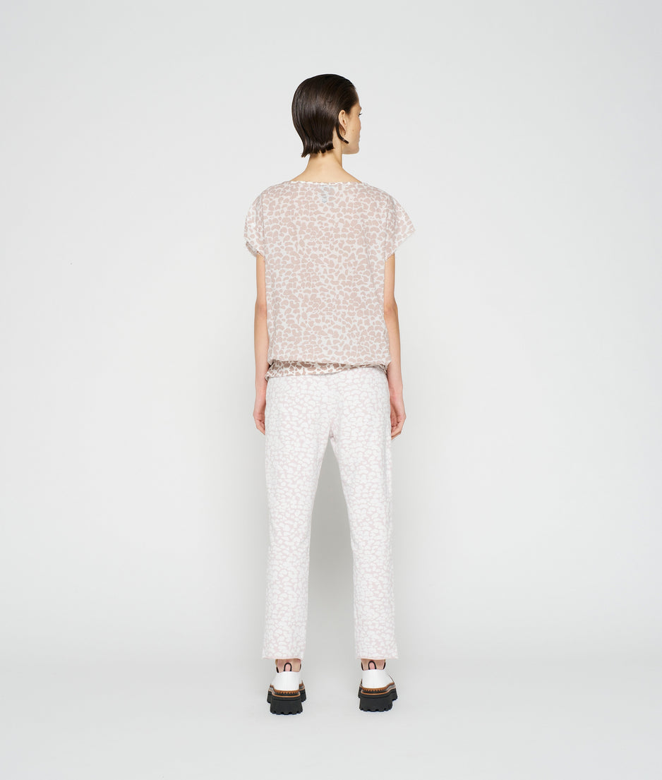 voile tee leopard | ecru