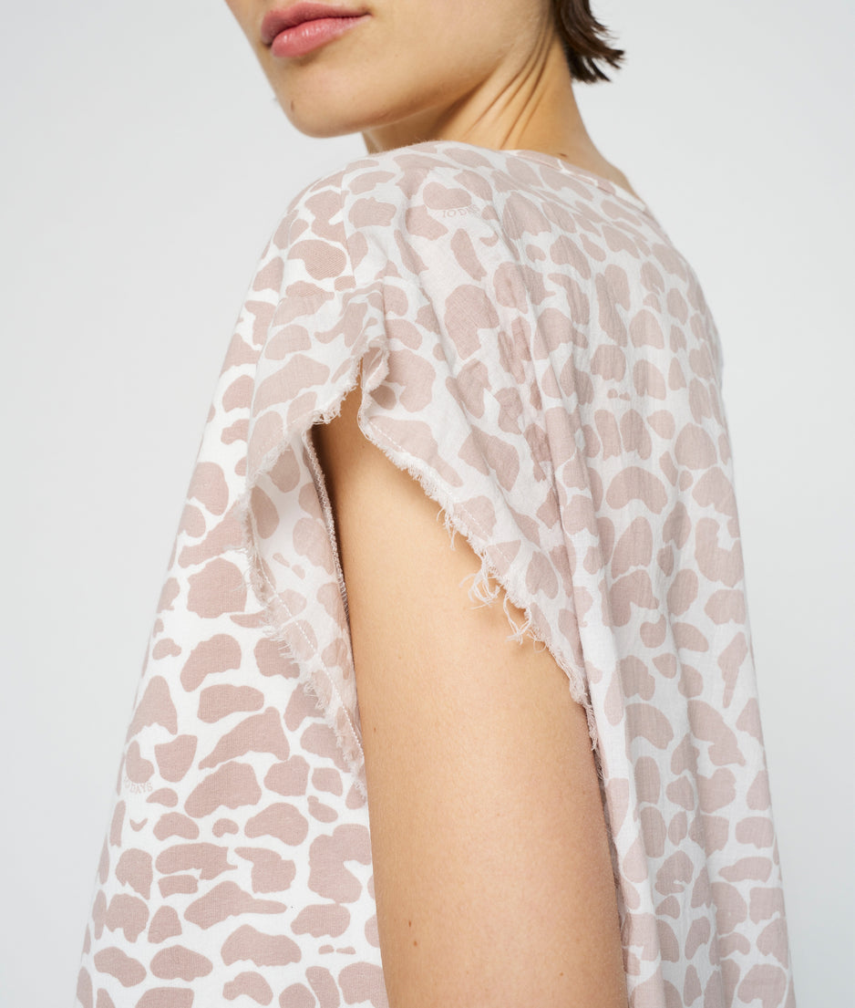 voile tee leopard | ecru
