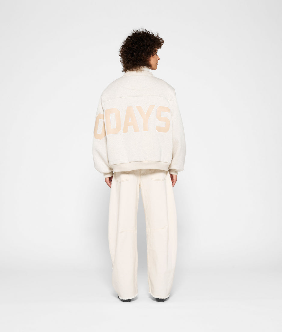 baseball bomber jacket | soft white melee