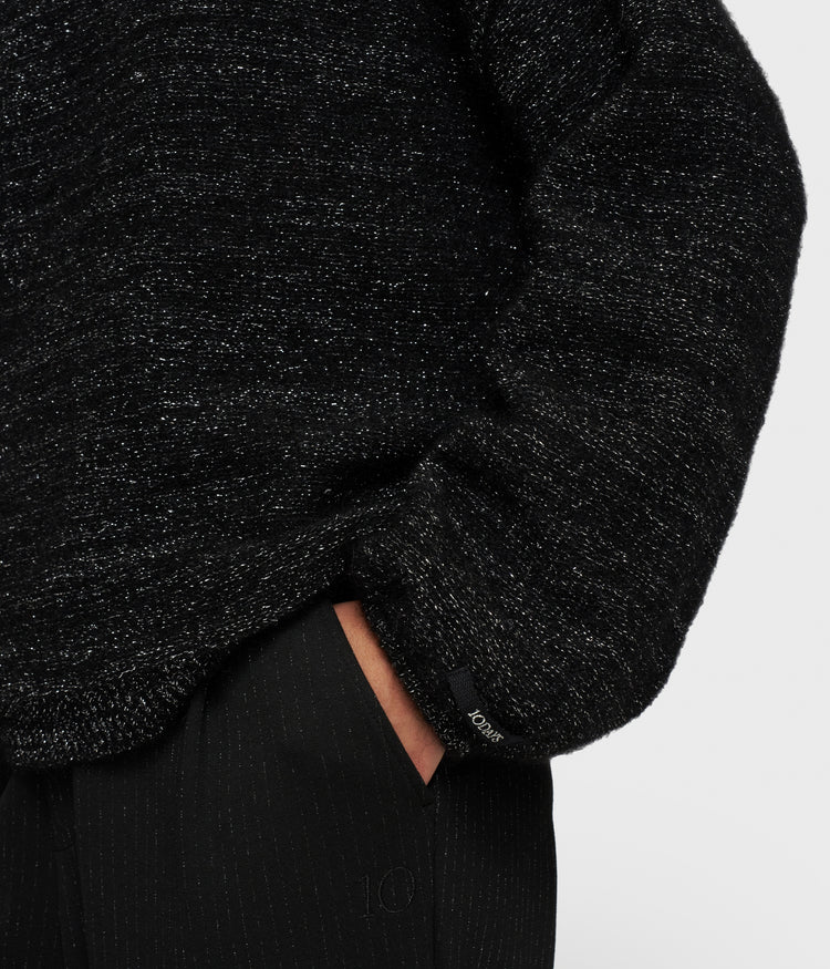 knit sweater sparkle | black