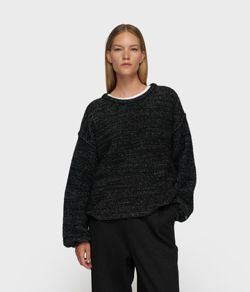 knit sweater sparkle | black