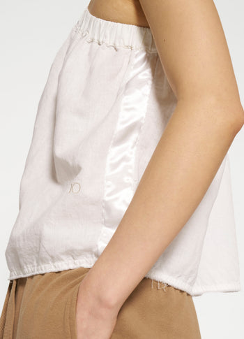 one shoulder top | ecru