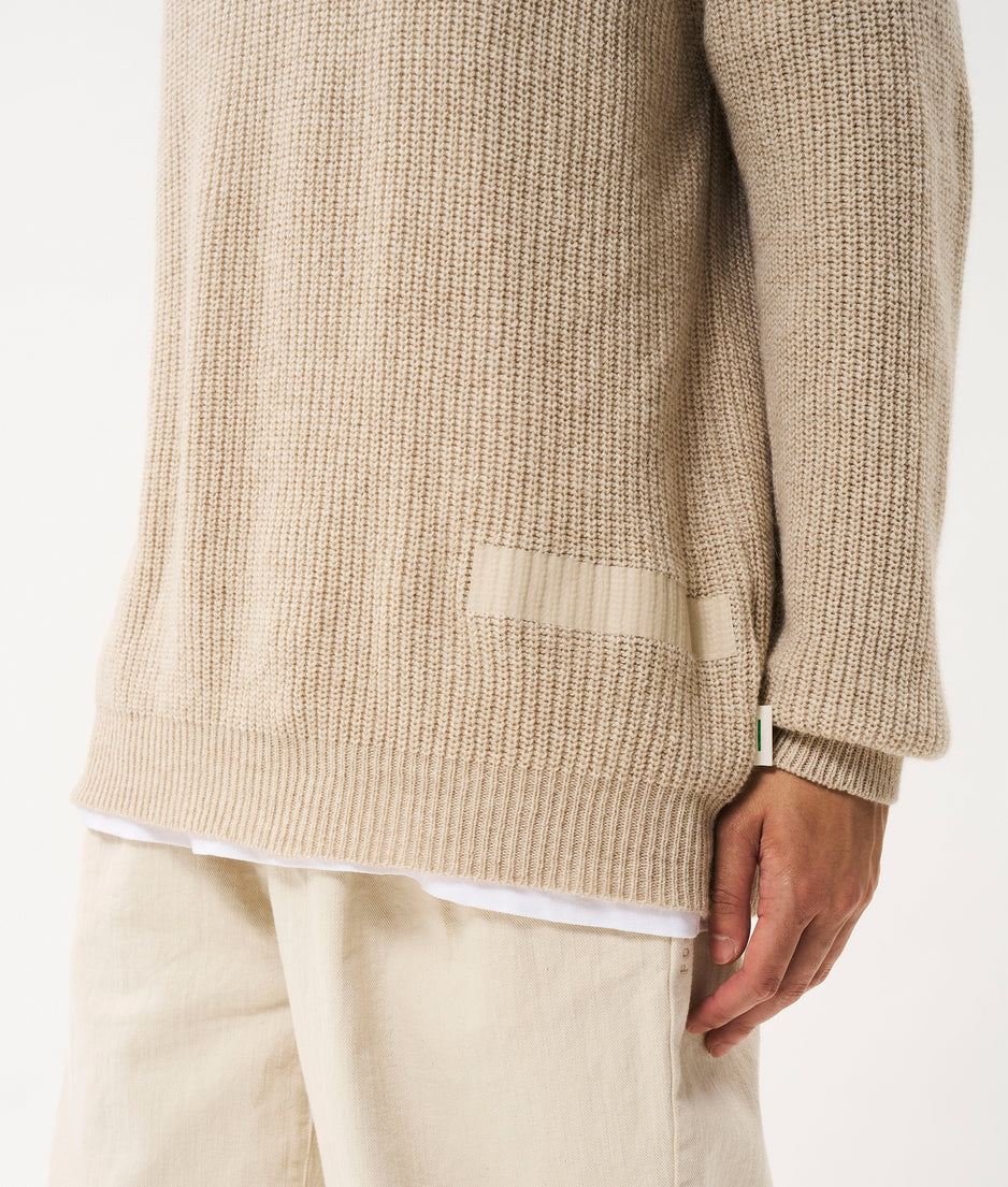 Wolf knitted jumper | oat