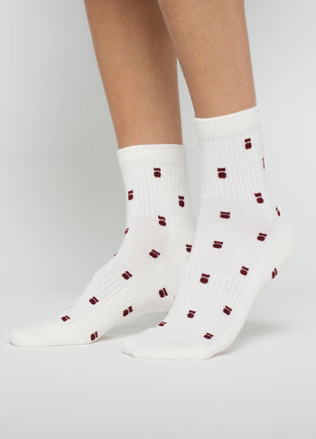 short socks medal | ecru