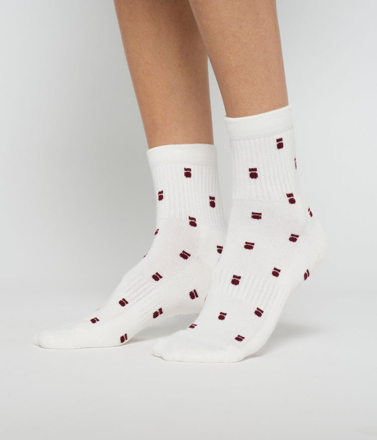 short socks medal | ecru