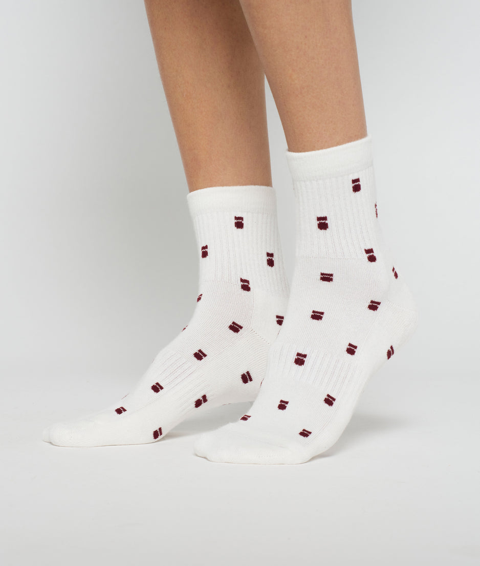 short socks medal | ecru