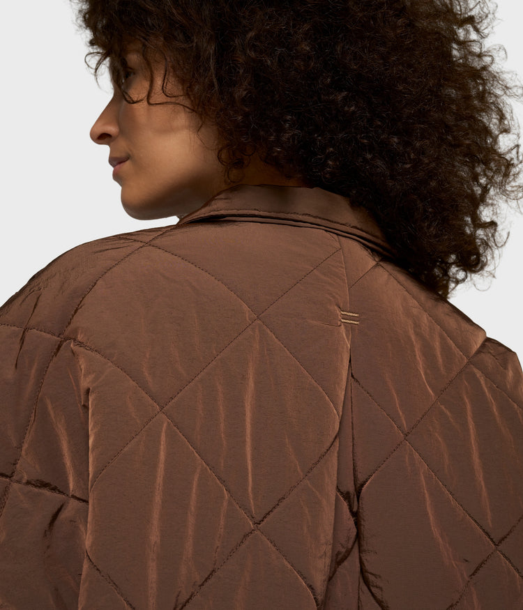 padded jacket | dark truffle