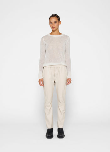 longsleeve top knit sparkle | ecru