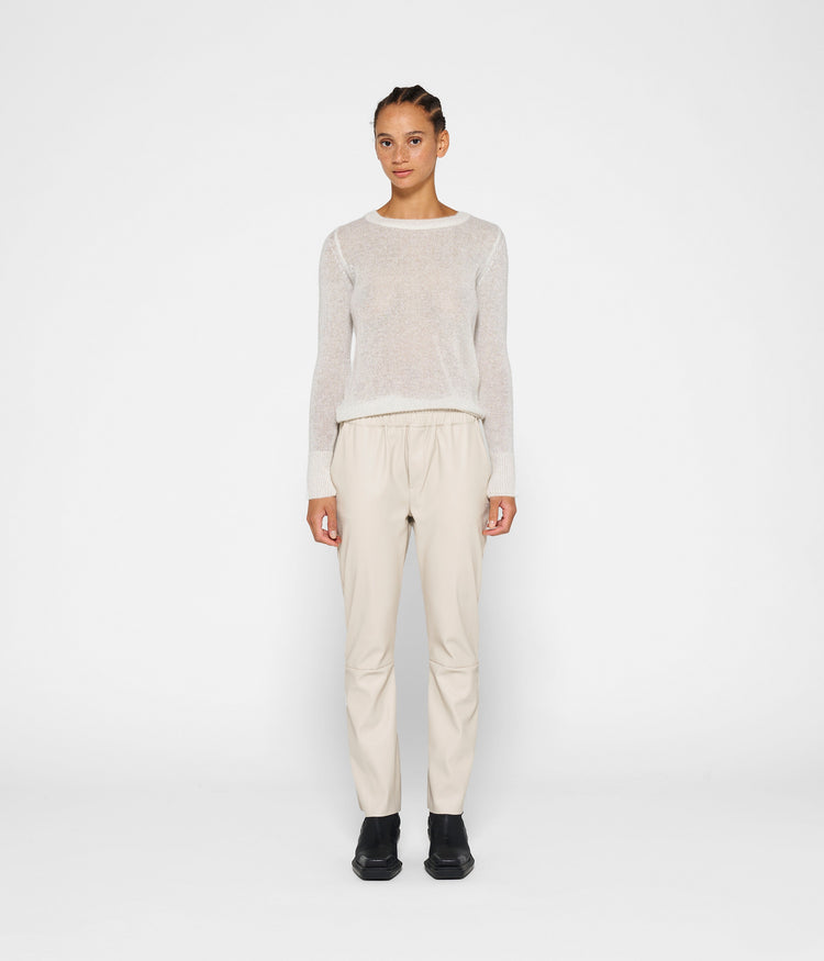 longsleeve top knit sparkle | ecru