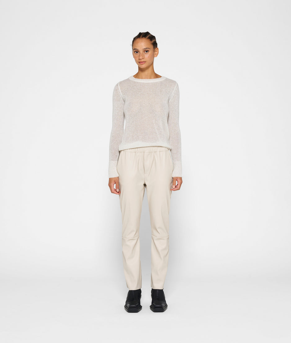 longsleeve top knit sparkle | ecru