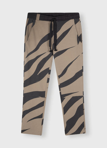 cropped jogger zebra | warm taupe